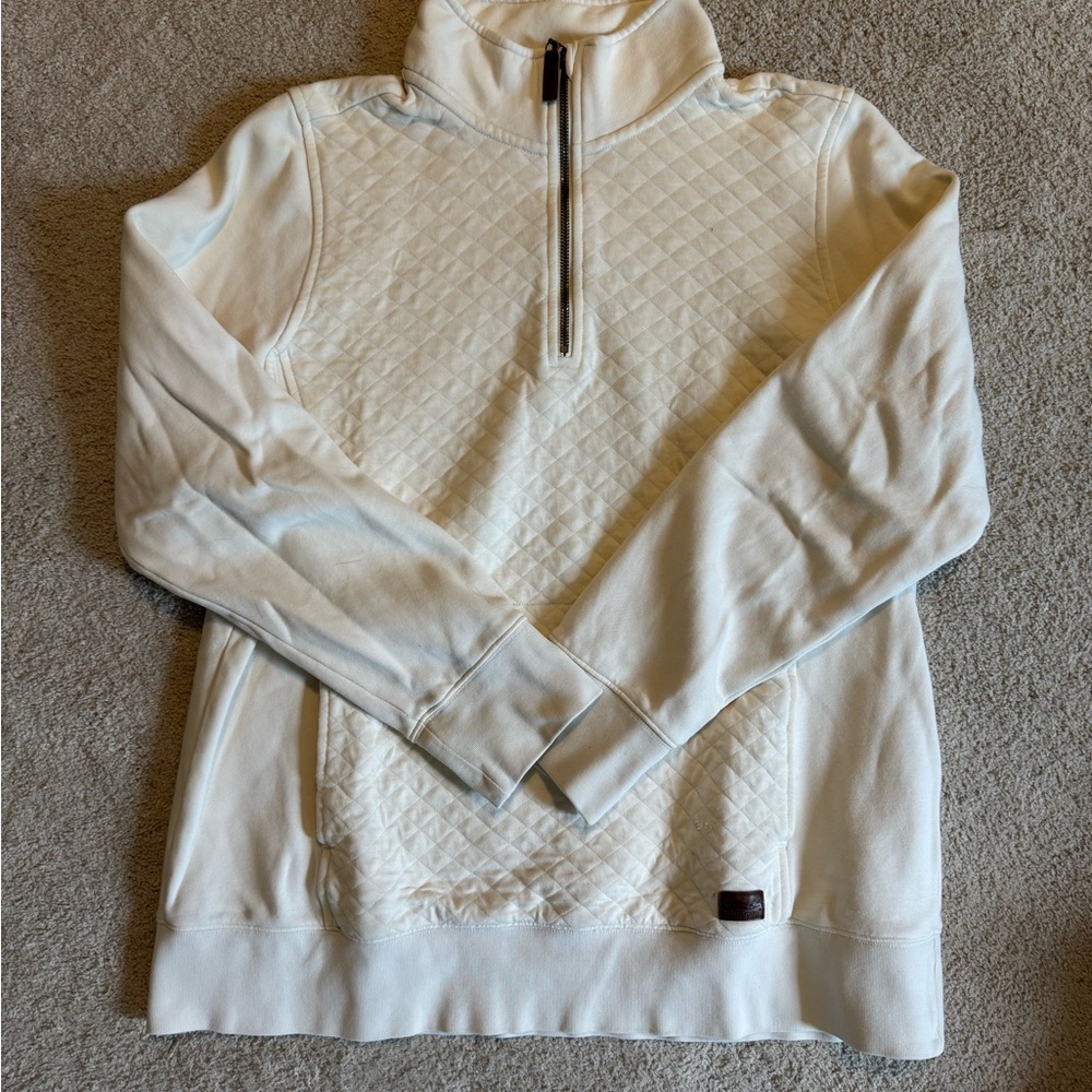 White Quilted Sweater